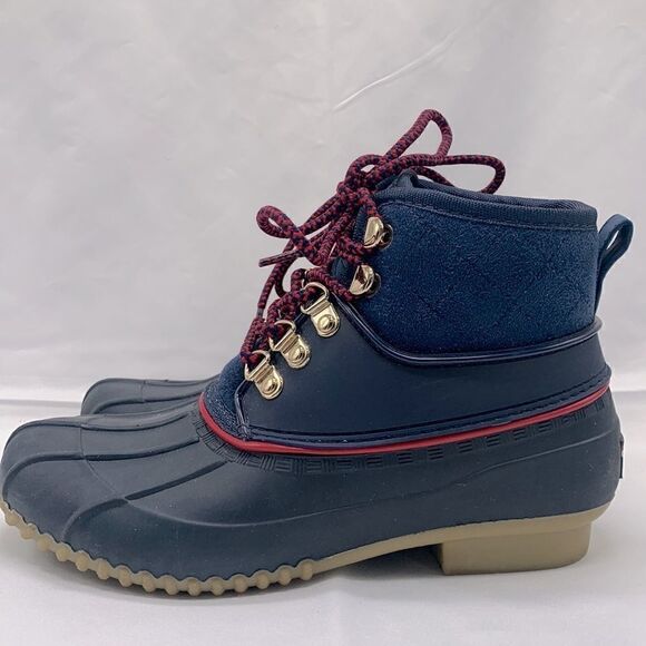 Tommy Hilfiger RINAH Dark Blue Rain Duck Boot Size 5 - Picture 4 of 12